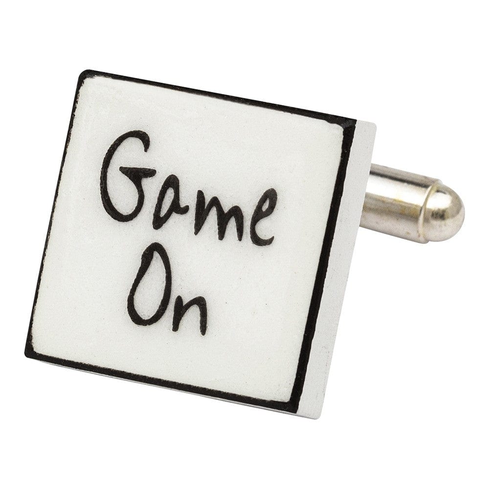 Sonia Spencer England Cufflinks "Game On" Bone China Cufflinks