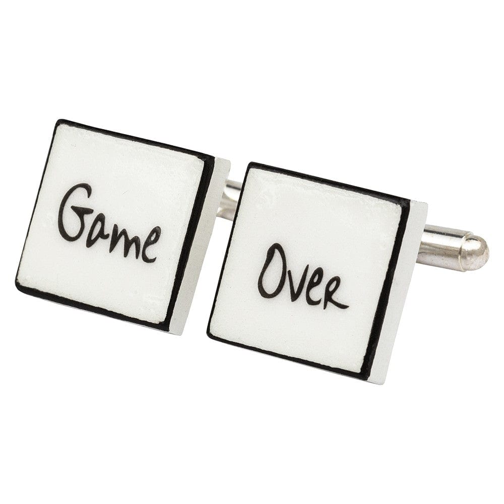 Sonia Spencer England Cufflinks "Game Over" Bone China Cufflinks