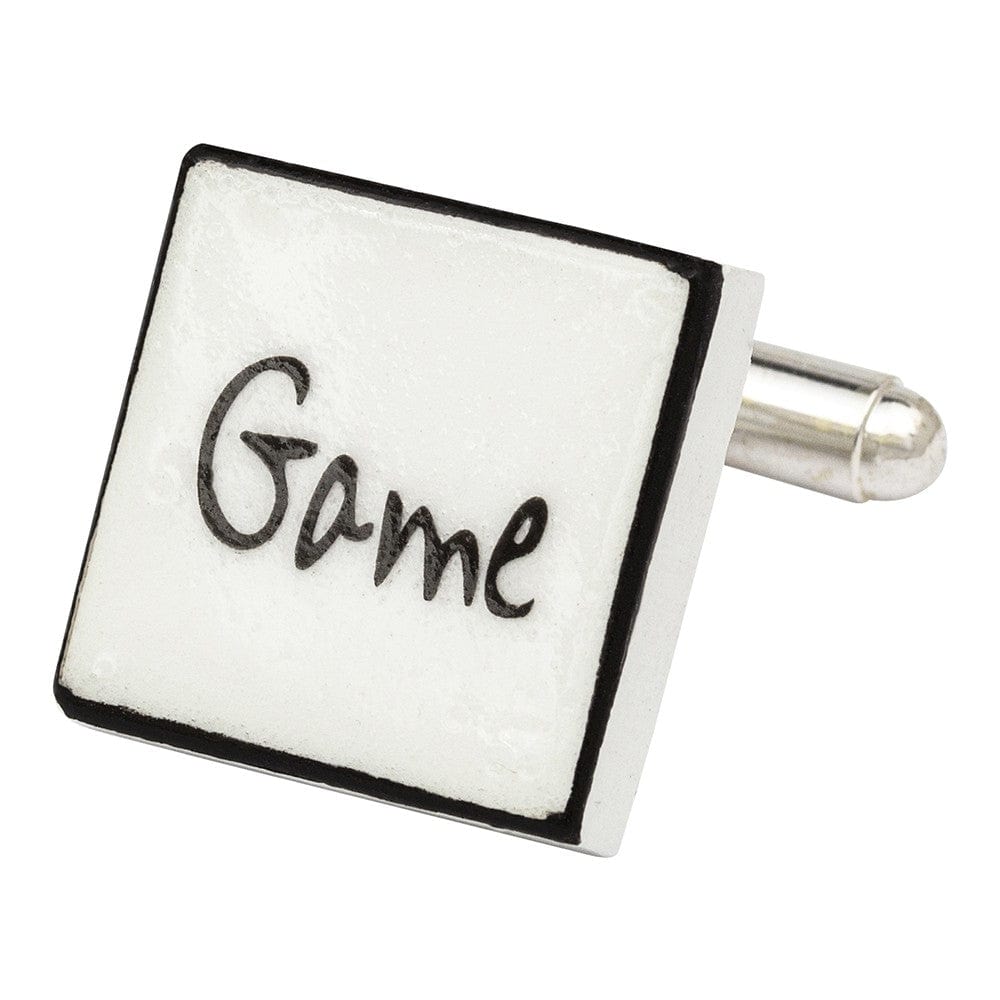 Sonia Spencer England Cufflinks "Game Over" Bone China Cufflinks