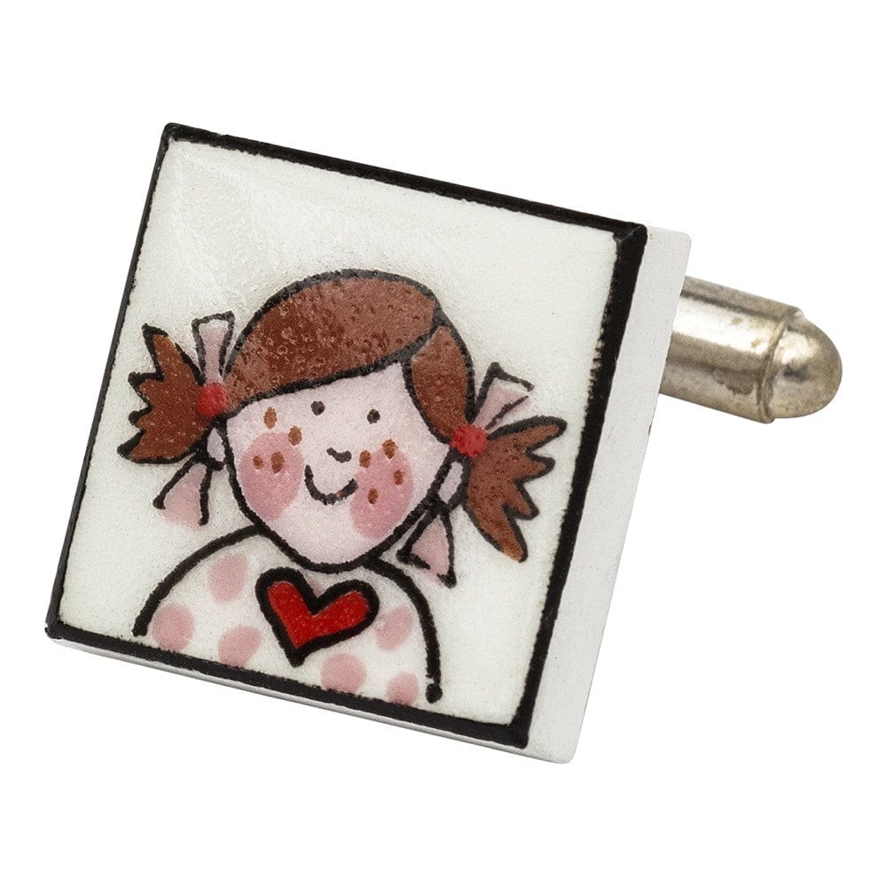 Sonia Spencer England Cufflinks I Love My Grandpa (Girl) Bone China Cufflinks