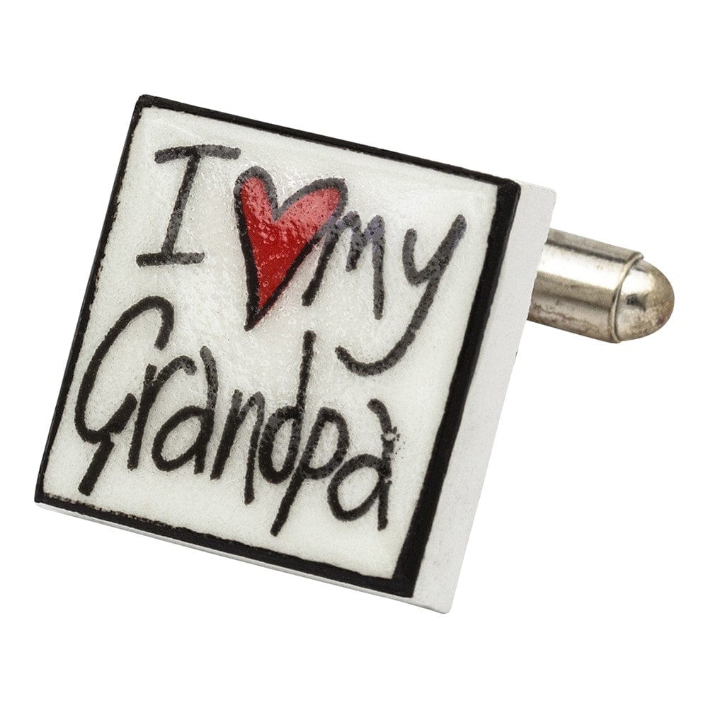 Sonia Spencer England Cufflinks I Love My Grandpa (Girl) Bone China Cufflinks