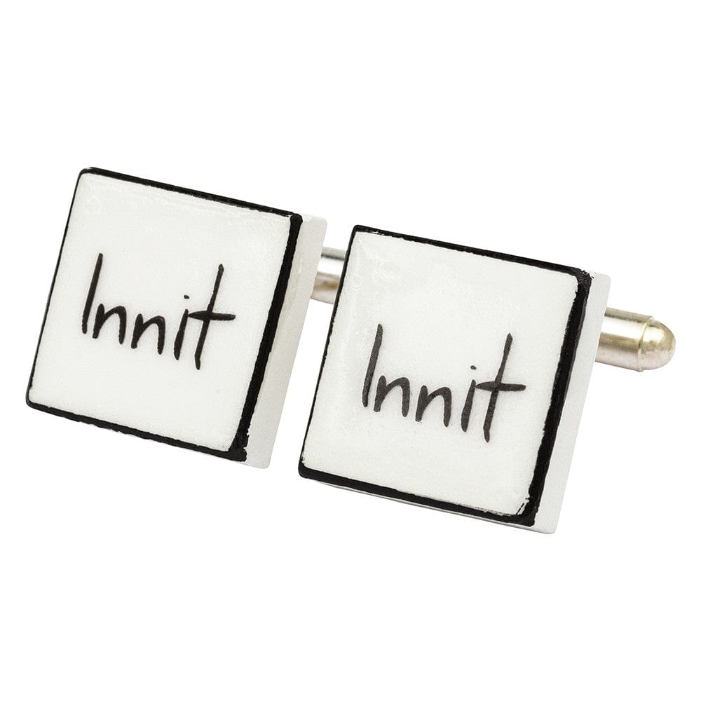 Sonia Spencer England Cufflinks "Innit" Bone China Cufflinks