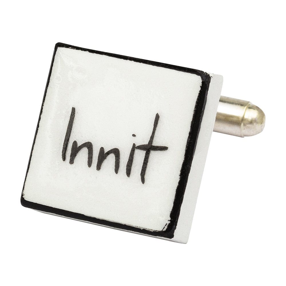 Sonia Spencer England Cufflinks "Innit" Bone China Cufflinks