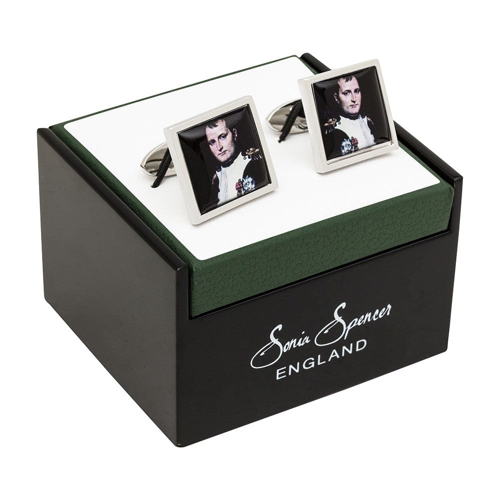 Sonia Spencer England Cufflinks Napoleon Portrait Cufflinks