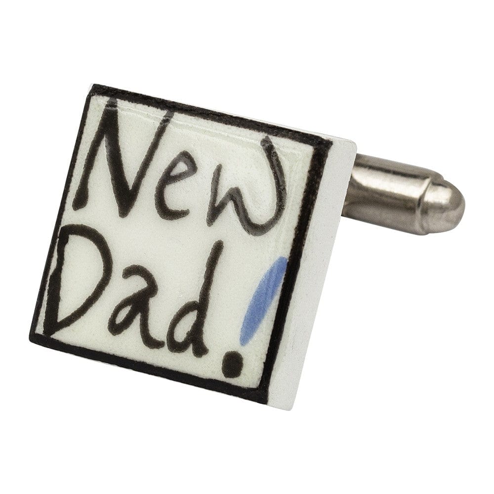 Sonia Spencer England Cufflinks New Dad (Boy) Bone China Cufflinks