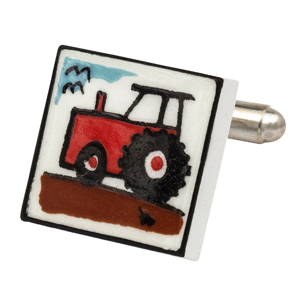 Sonia Spencer England Cufflinks Red Tractor Bone China Cufflinks