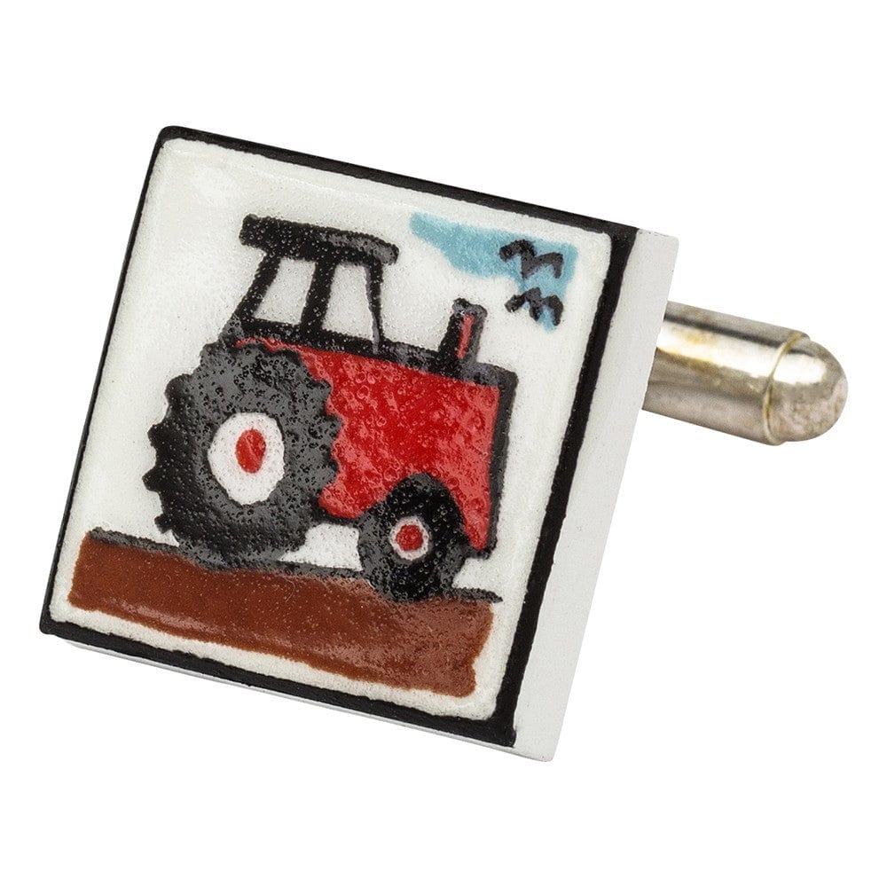 Sonia Spencer England Cufflinks Red Tractor Bone China Cufflinks