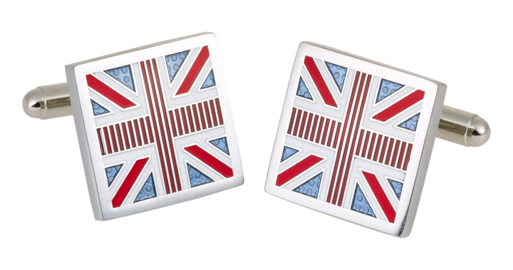 Sonia Spencer England Cufflinks Square Union Jack Flag Cufflinks