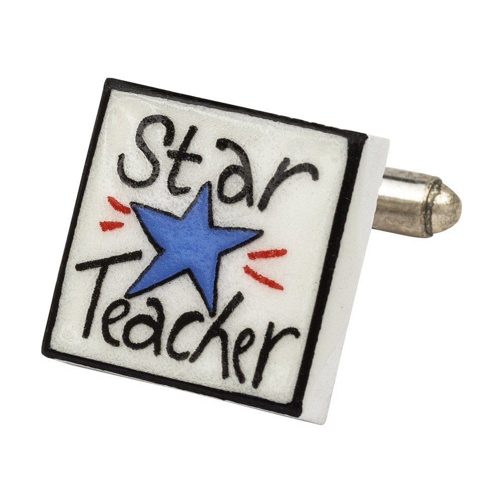 Sonia Spencer England Cufflinks Star Teacher Bone China Cufflinks