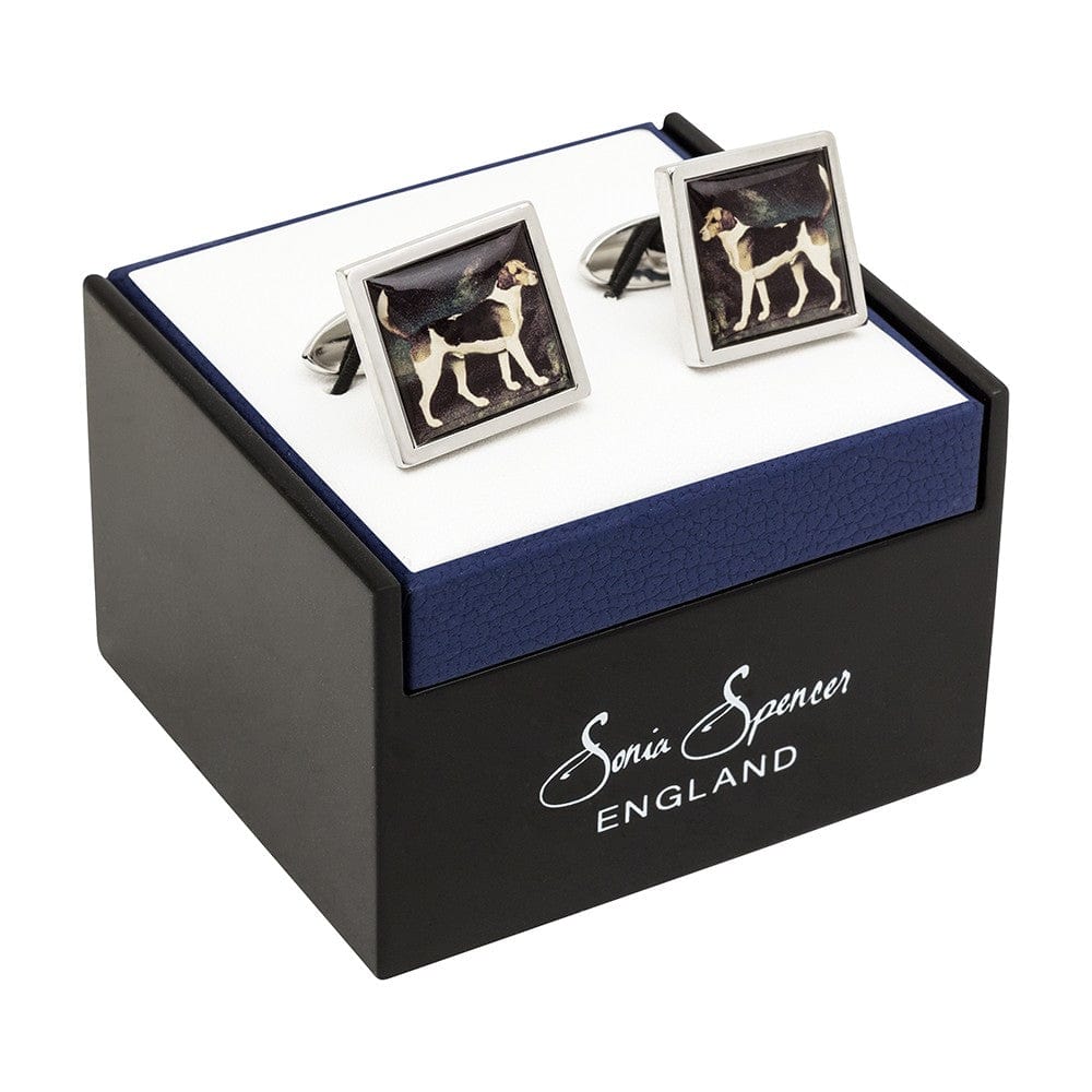 Sonia Spencer England Cufflinks Stubbs - 'A Foxhound' Gallery Collection Cufflinks