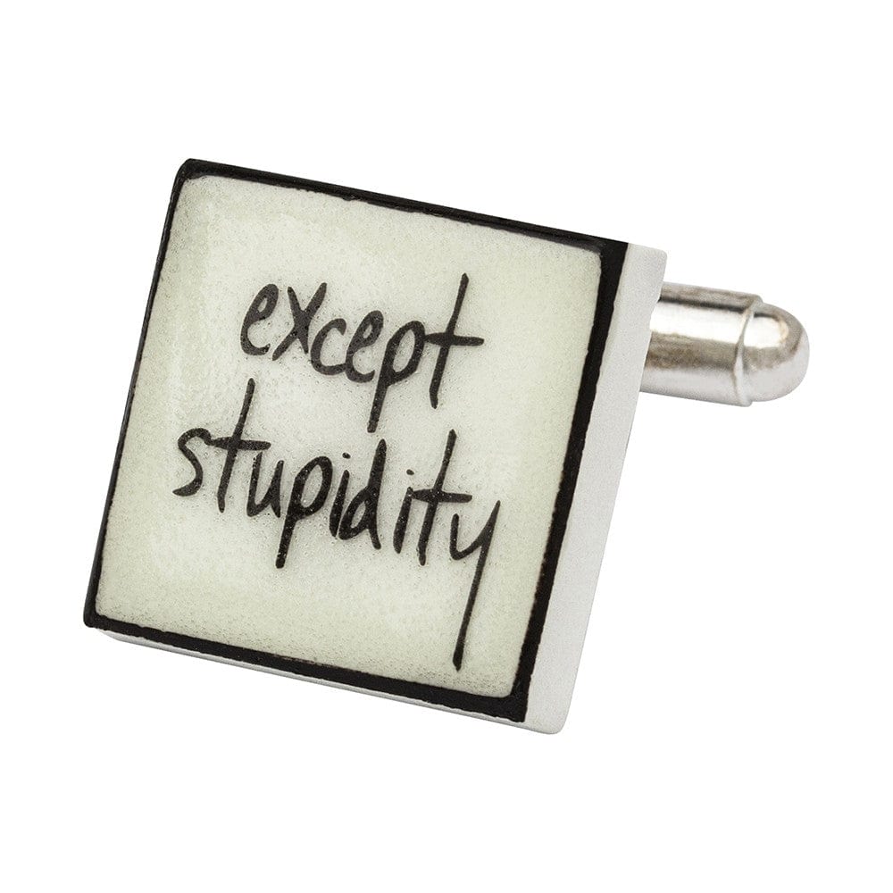 Sonia Spencer England Cufflinks "There Is No Sin" Bone China Cufflinks