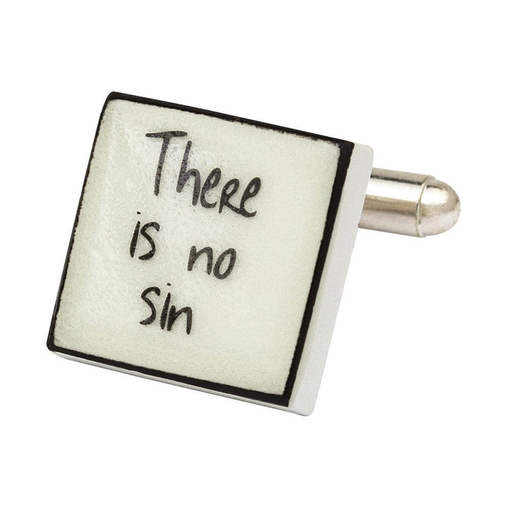 Sonia Spencer England Cufflinks "There Is No Sin" Bone China Cufflinks