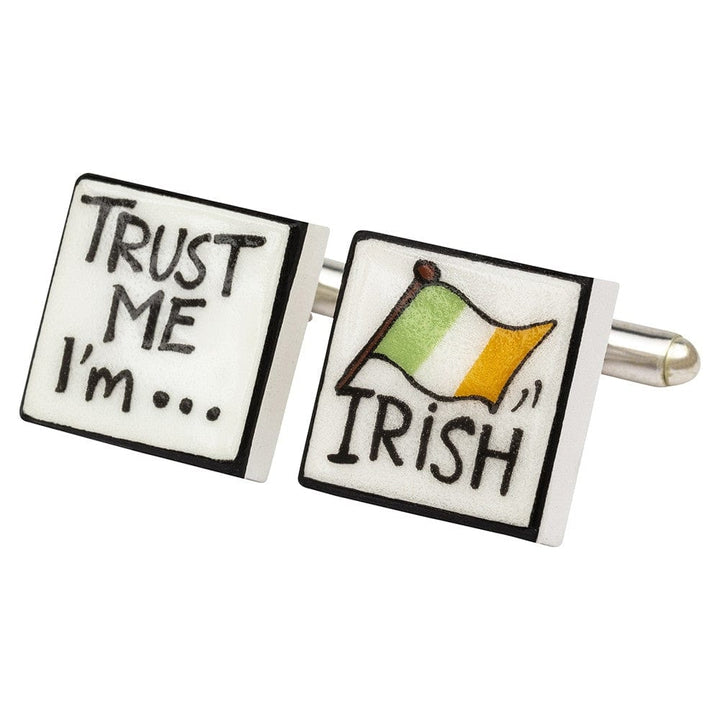 Sonia Spencer England Cufflinks Trust Me I'm Irish Cufflinks