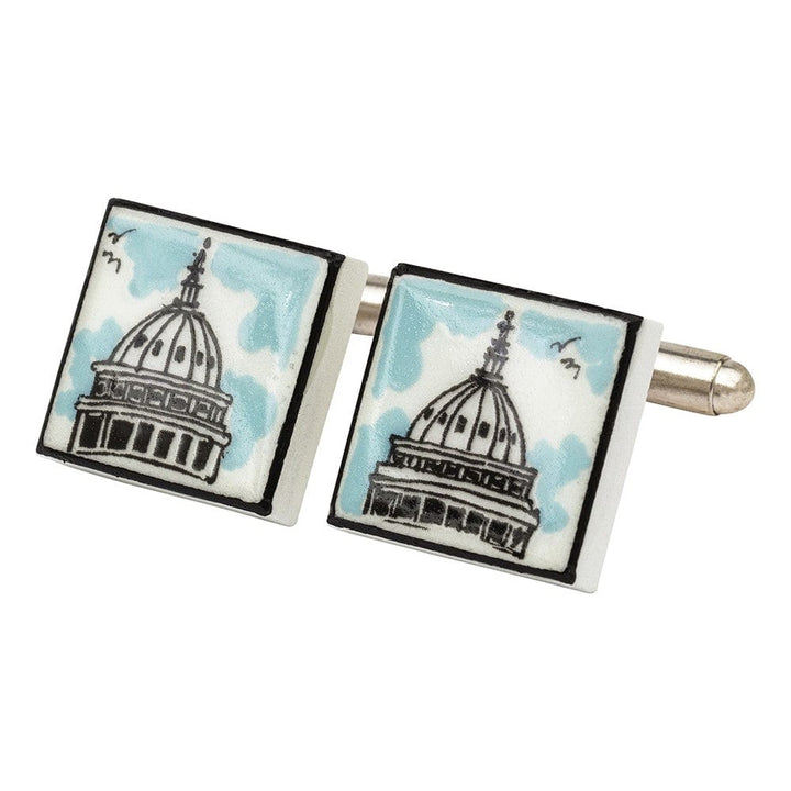 Sonia Spencer England Cufflinks U.S. Capitol Building Bone China Cufflinks