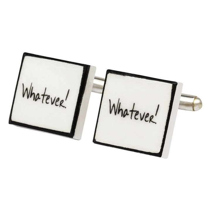 Sonia Spencer England Cufflinks "Whatever!" Bone China Cufflinks