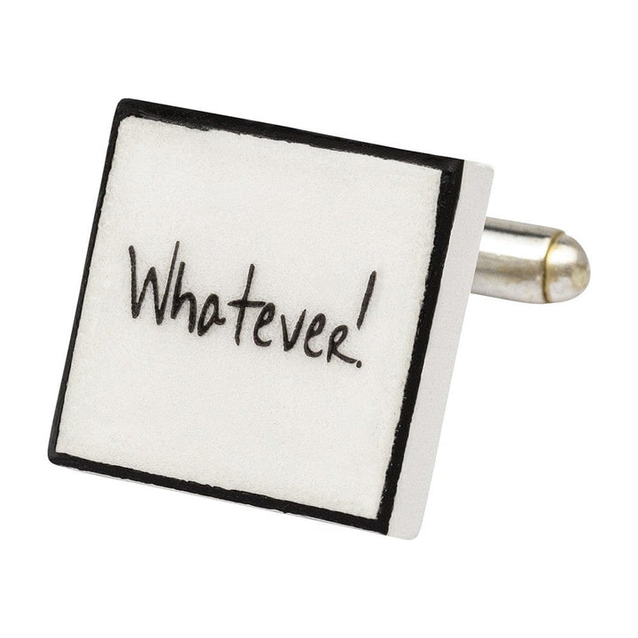 Sonia Spencer England Cufflinks "Whatever!" Bone China Cufflinks