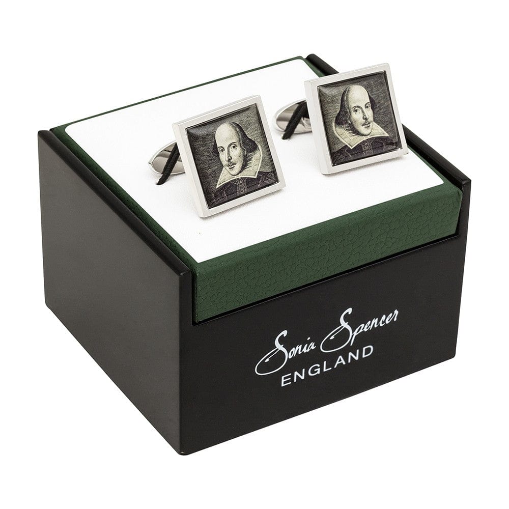 Sonia Spencer England Cufflinks William Shakespeare Portrait Cufflinks