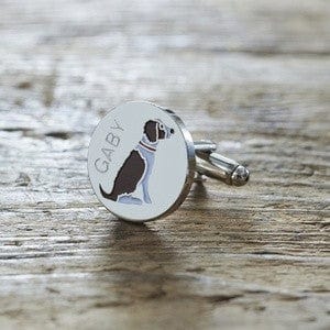 Sweet William Designs Cufflinks Springer Spaniel Dog Cufflinks Black and White