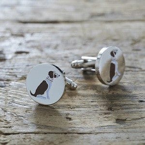 Sweet William Designs Cufflinks Springer Spaniel Dog Cufflinks Liver and White