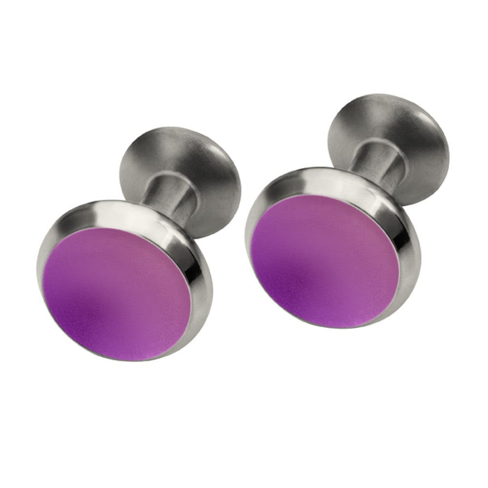 Ti2 Titanium Cufflinks Pink Titanium Cufflinks